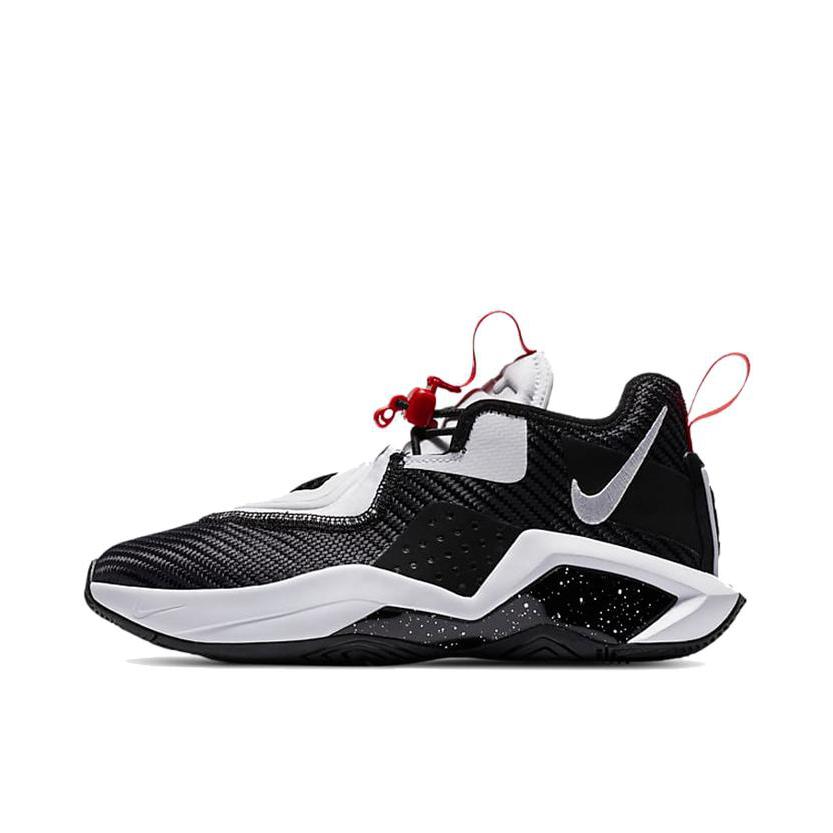 推荐商品：Nike LeBron Soldier 14 士兵14 场上训练 减震回弹 防滑耐磨 舒适透气 实战 织物 篮球鞋 GS黑色/白色/大学红