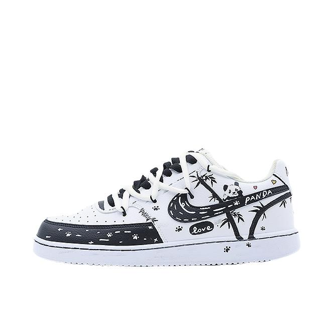 推荐商品：【定制球鞋】 Nike Court Vision 1 板鞋 防水美式简约防滑减震复古 熊猫园