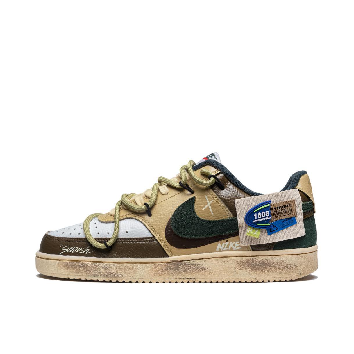 推荐商品：【定制球鞋】 Nike Court Vision 1 板鞋 防水美式简约防滑减震复古 复古摩卡