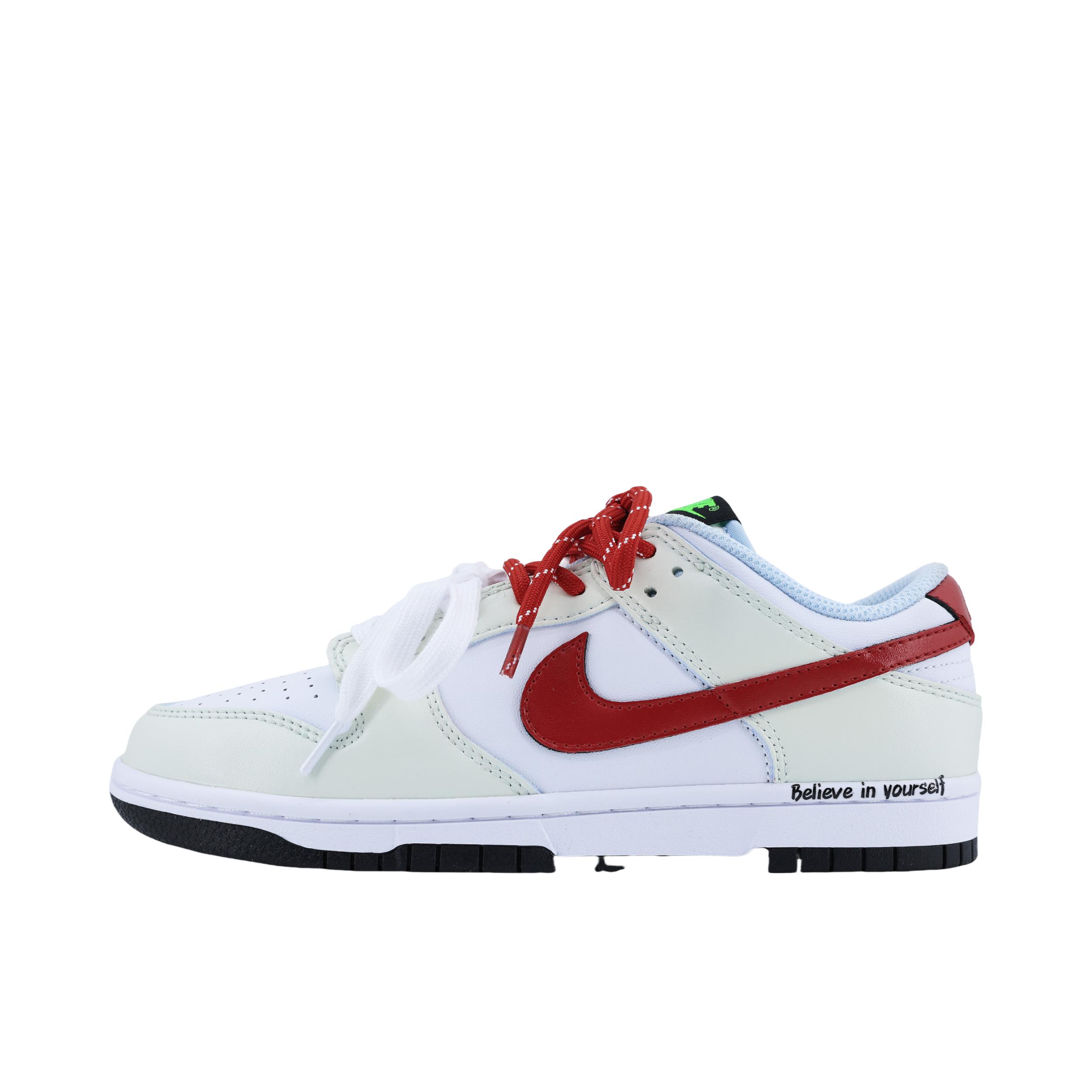 推荐商品：【定制球鞋】 Nike Dunk 板鞋 平跟系带防滑耐磨做旧高街简约百搭潮流复古美式 GS/可可蛋奶