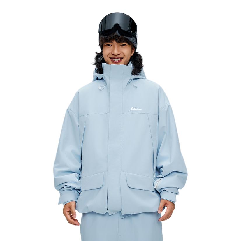 推荐商品：NowInSnow 防风防水保暖滑雪服 男女同款 B2207CJ01 浅蓝