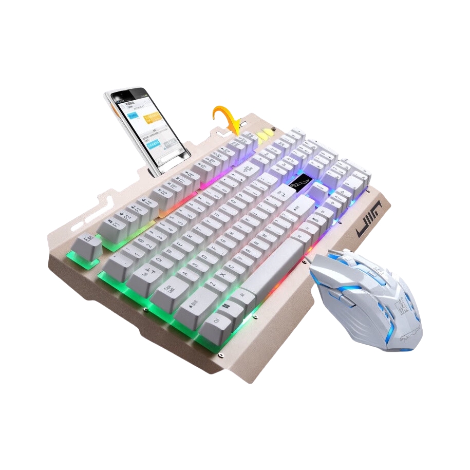 推荐商品：追光豹 G700 有线 键鼠套装 金属面板 彩虹炫光