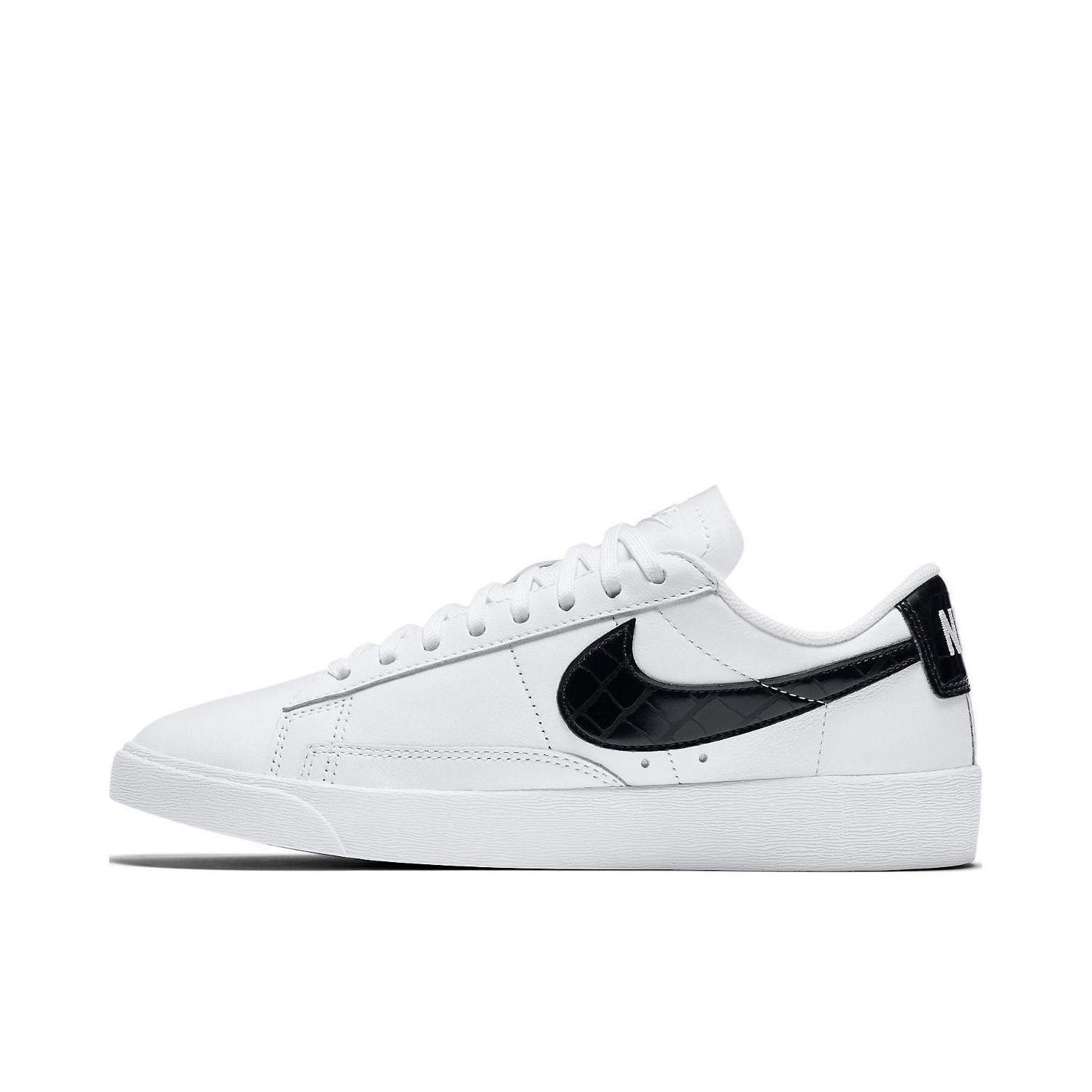 推荐商品：Nike Blazer 板鞋 经典复古防滑舒适百搭 White Black 低帮/白色/黑色