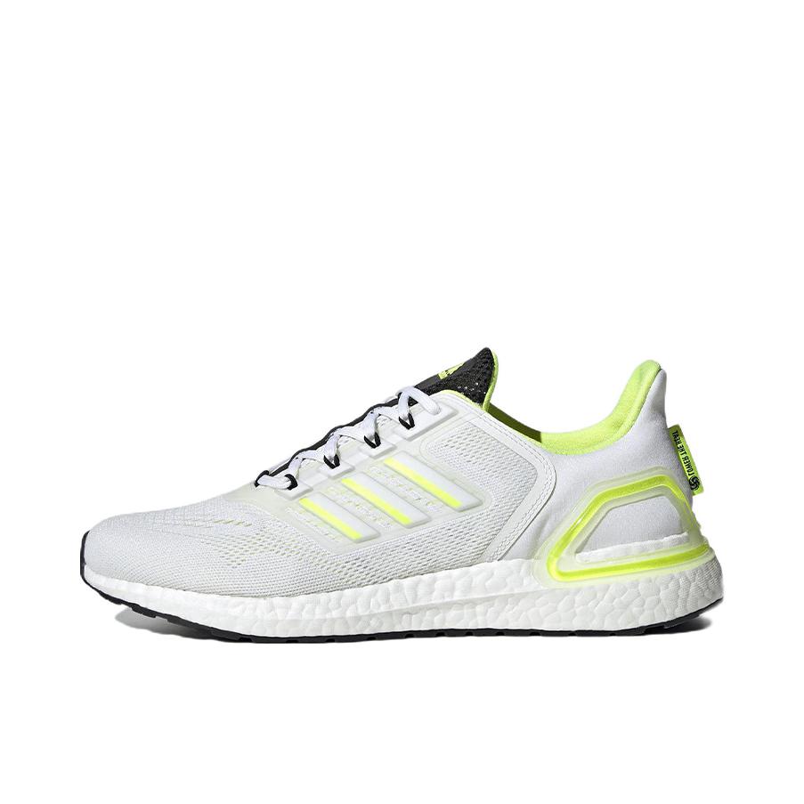 推荐商品：adidas Ultra Boost 2020 Lab 跑鞋 缓震抗扭转防滑耐磨舒适轻便透气织物 白色/荧光黄