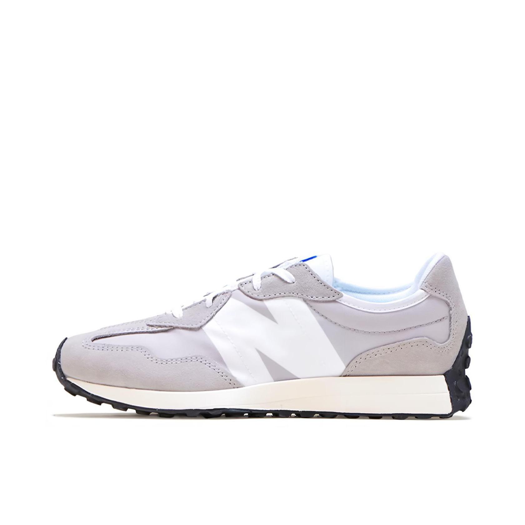 推荐商品：【IU同款】 New Balance 327 跑鞋 舒适复古防滑耐磨休闲透气减震拼接运动防水织物慢跑圆头 大童/灰色/白色