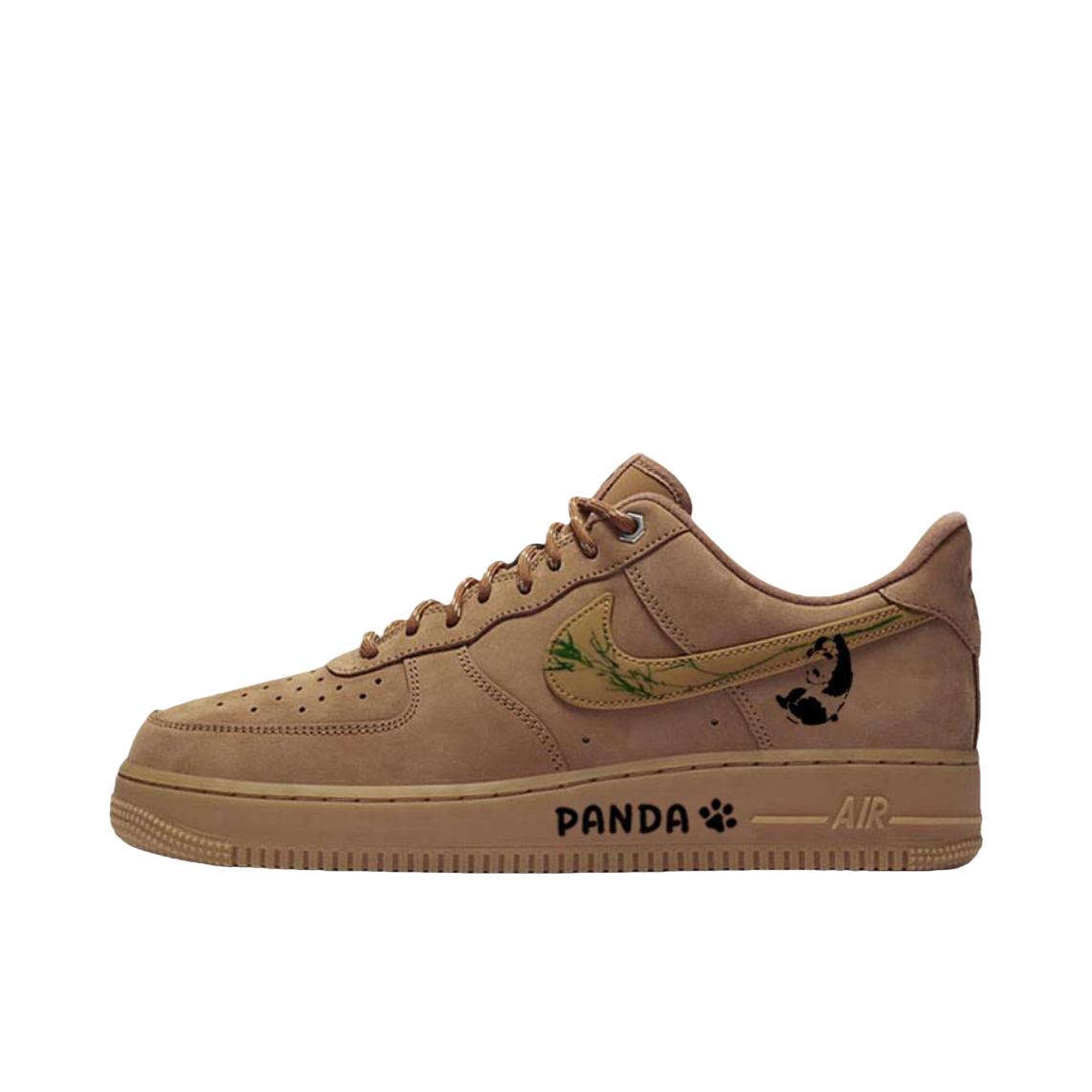 推荐商品：【定制款】 Nike Air Force 1 板鞋 防滑减震耐磨低帮增高 惬意熊猫/熊猫抱竹