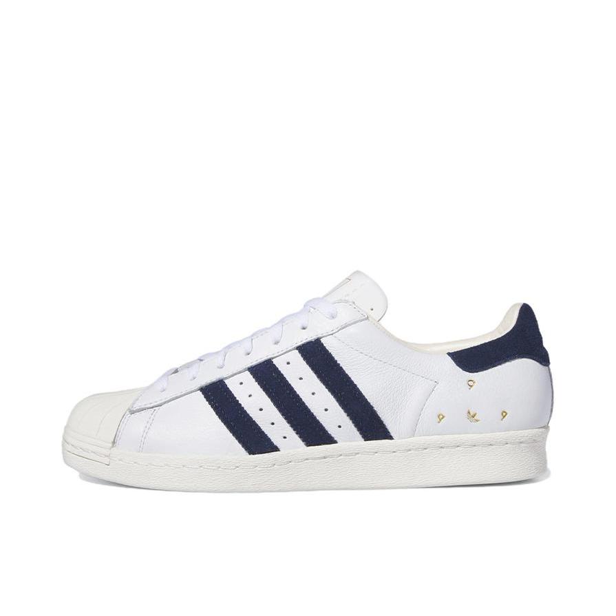 推荐商品：【宋雨琦同款】 adidas Originals Superstar 板鞋 轻便贝壳头薄底舒适百搭耐磨复古 Pop Trading Co联名/白色/蓝色
