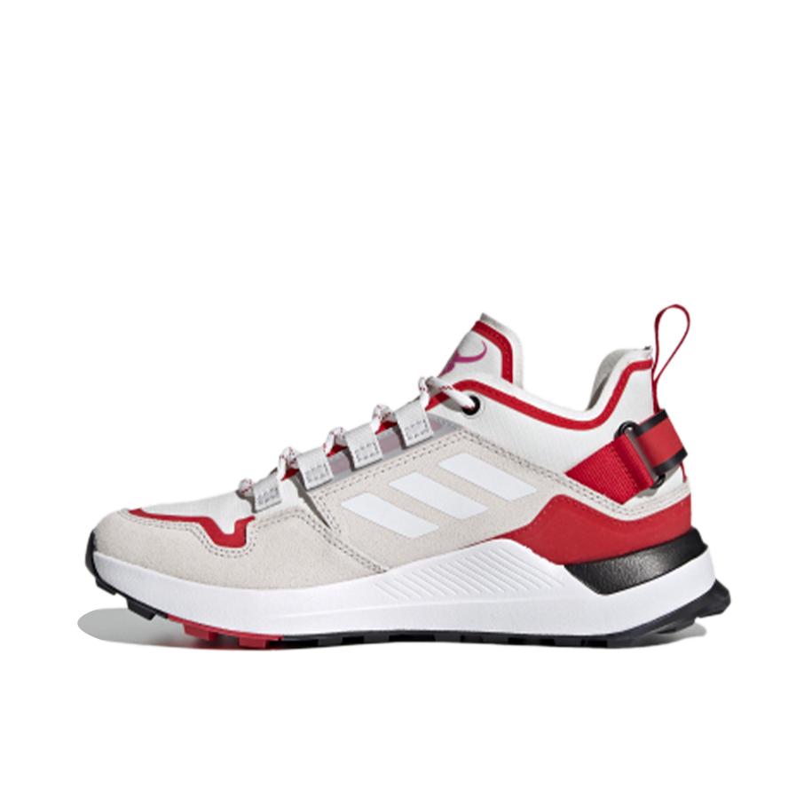 推荐商品：adidas Terrex Hikster 越野徒步 防滑耐磨 复古 徒步鞋 米色/白色/红色