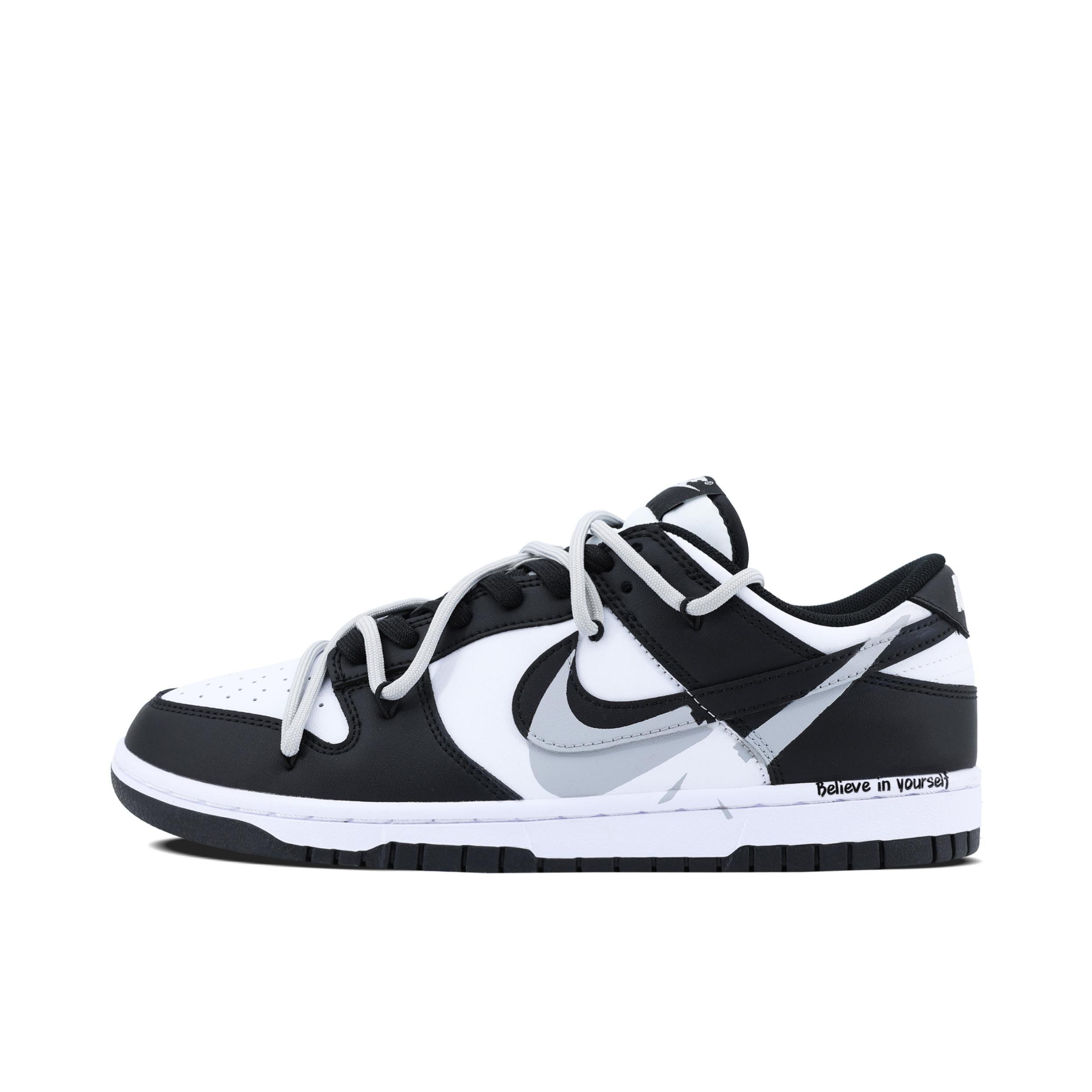 推荐商品：【定制球鞋】 Nike Dunk 板鞋 平跟系带防滑耐磨做旧高街简约百搭潮流复古美式 唯心主义