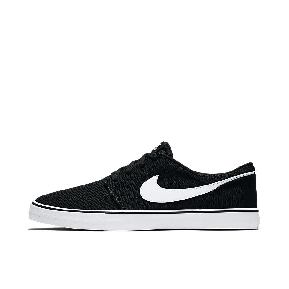 推荐商品：Nike SB Portmore II 舒适轻便 复古 耐磨 休闲 帆布 板鞋 Black/White 黑/白