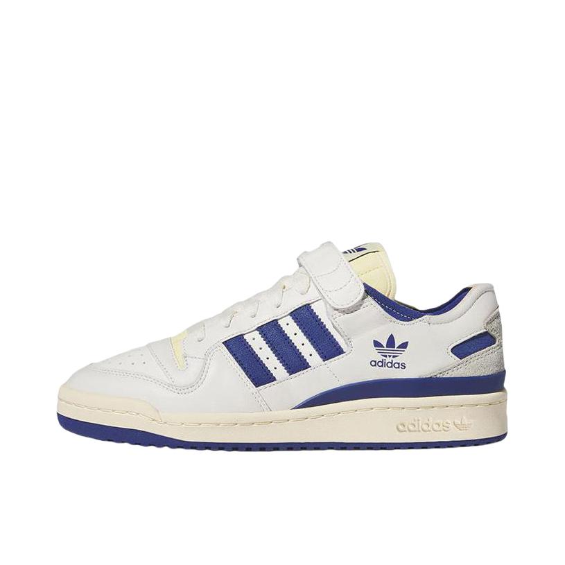 推荐商品：adidas Originals Forum 板鞋 轻便复古防滑时尚魔术贴篮球风薄底包裹性 白色/浅灰/蓝色
