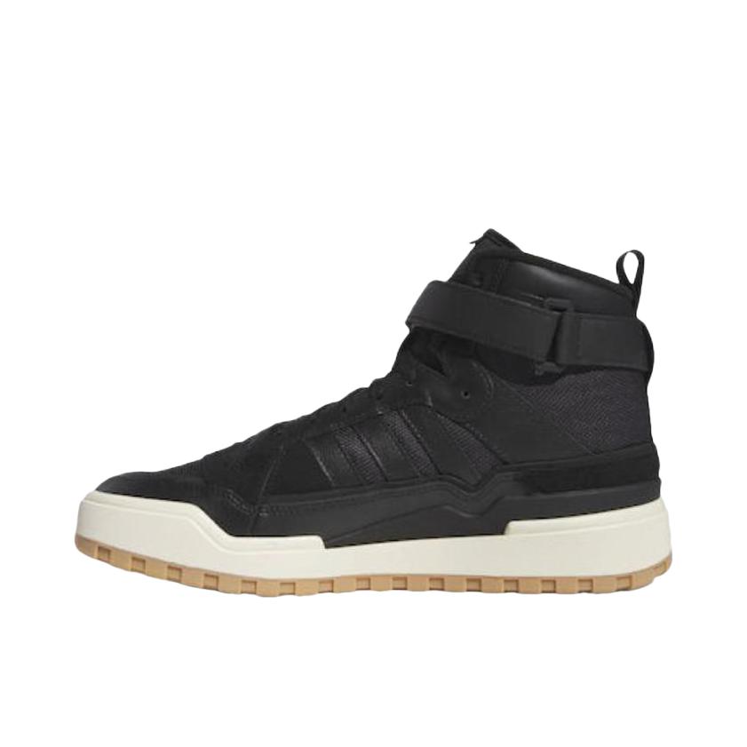 推荐商品：adidas Originals Forum 板鞋 轻便复古防滑时尚魔术贴篮球风薄底包裹性 黑色/米色/棕色