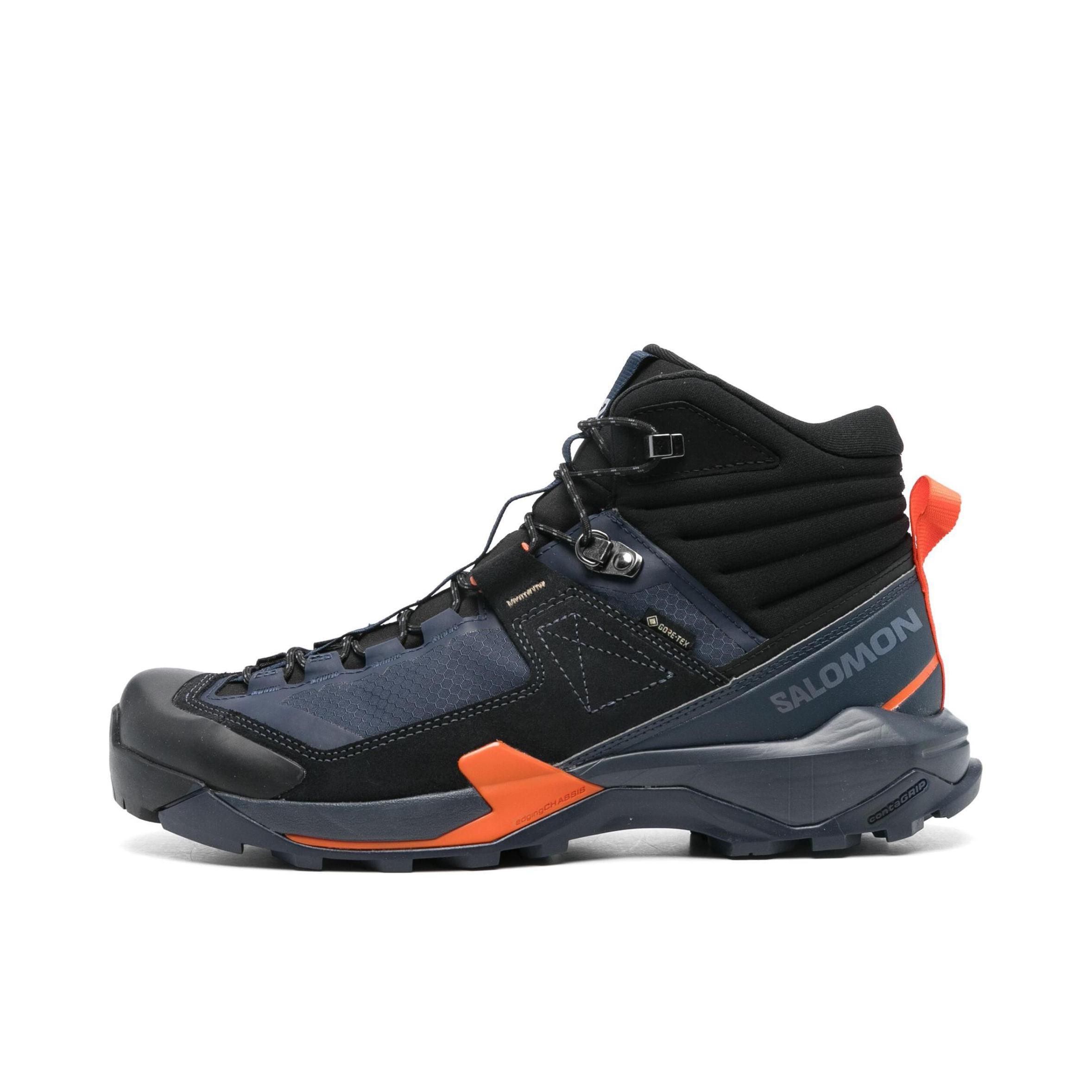推荐商品：Salomon/萨洛蒙 X Ultra ALPINE MID GTX 简约 防水抓地 防滑耐磨 高帮 厚底 户外鞋 徒步鞋 深夜蓝