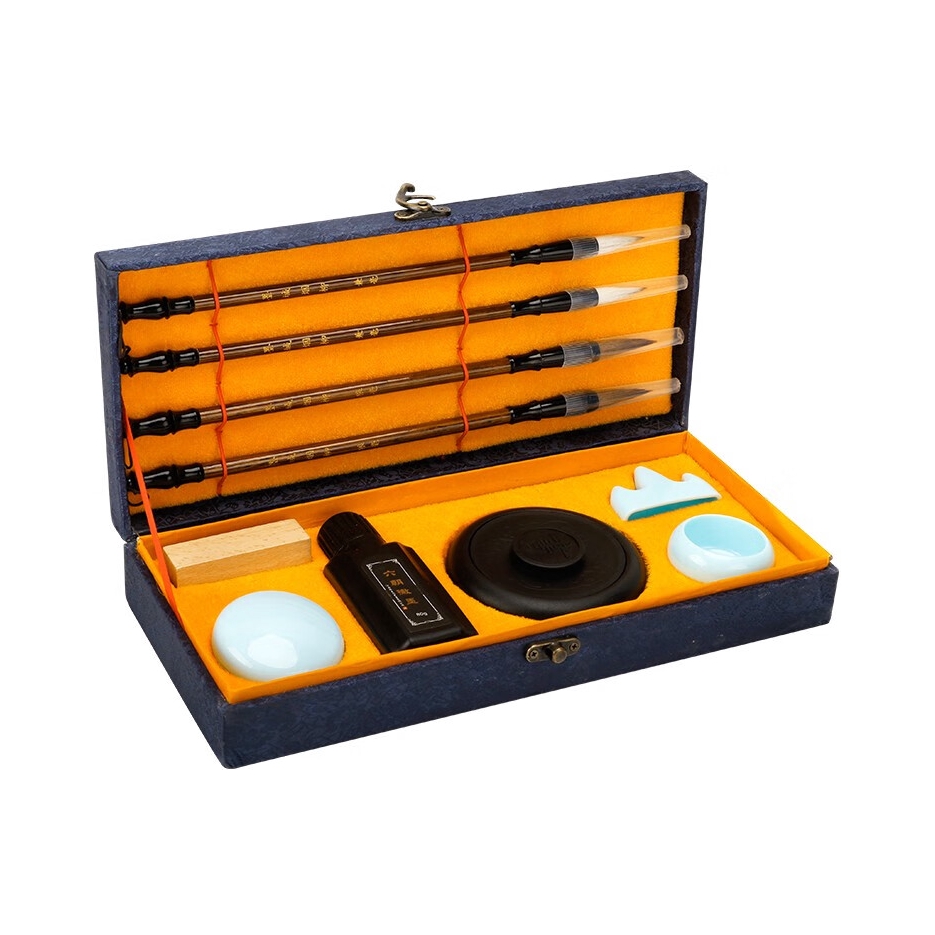 推荐商品：绍泽文化 墨城烟柳系列 兼毫狼毫 多毛笔礼盒套装学生书法专用初学者