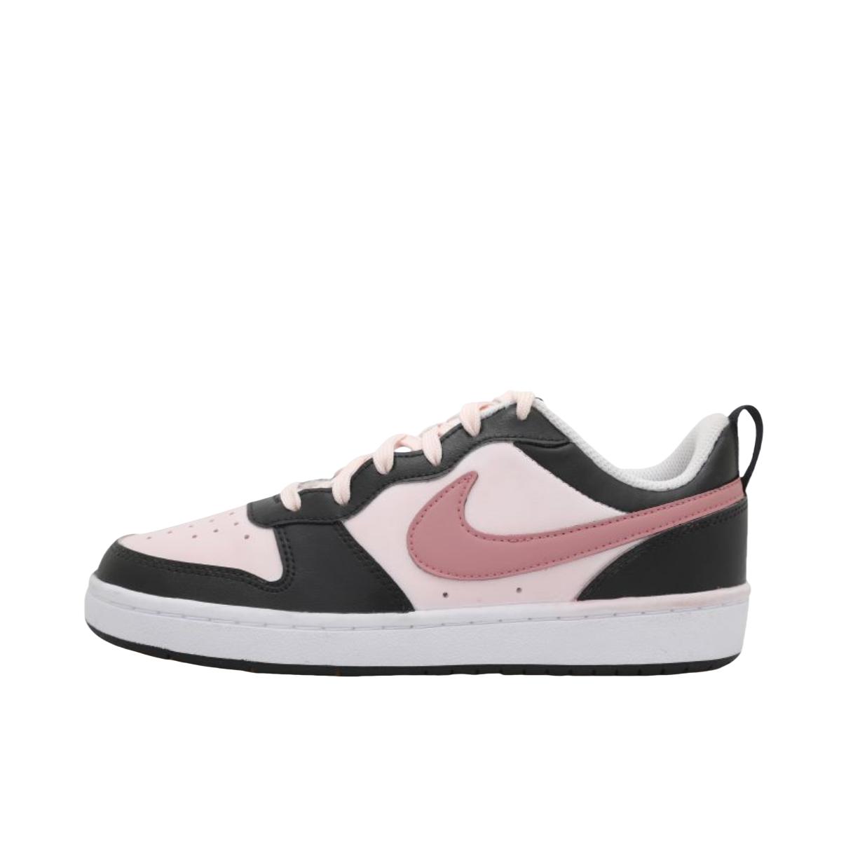 推荐商品：【定制球鞋】 Nike Court Borough 2 板鞋 包裹性增高减龄解构风合成革美式防滑复古轻便 GS/黑粉勾