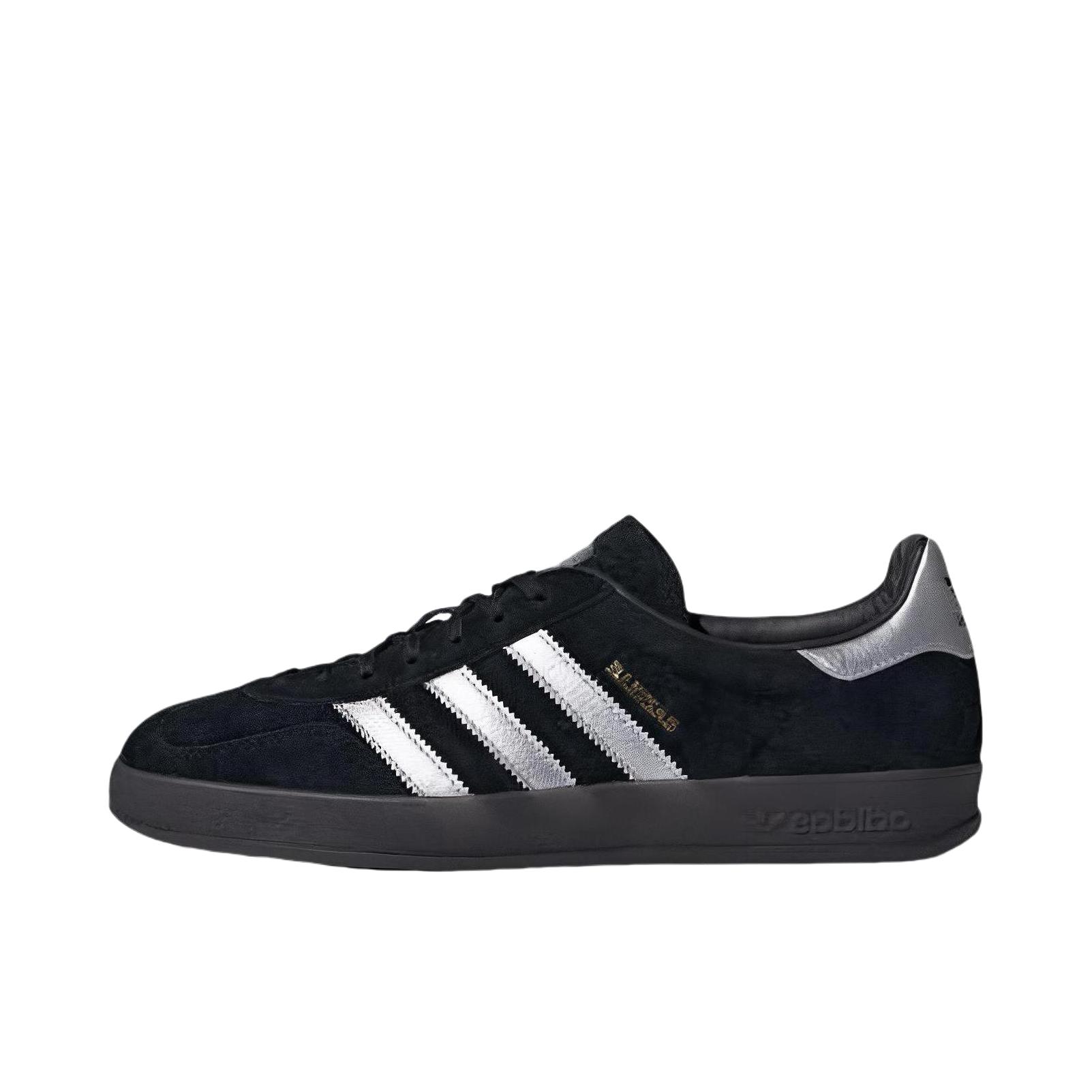 推荐商品：adidas Originals Gazelle Indoor T头鞋 德训鞋 板鞋 舒适缓震防滑耐磨绒面革复古 黑色/灰色