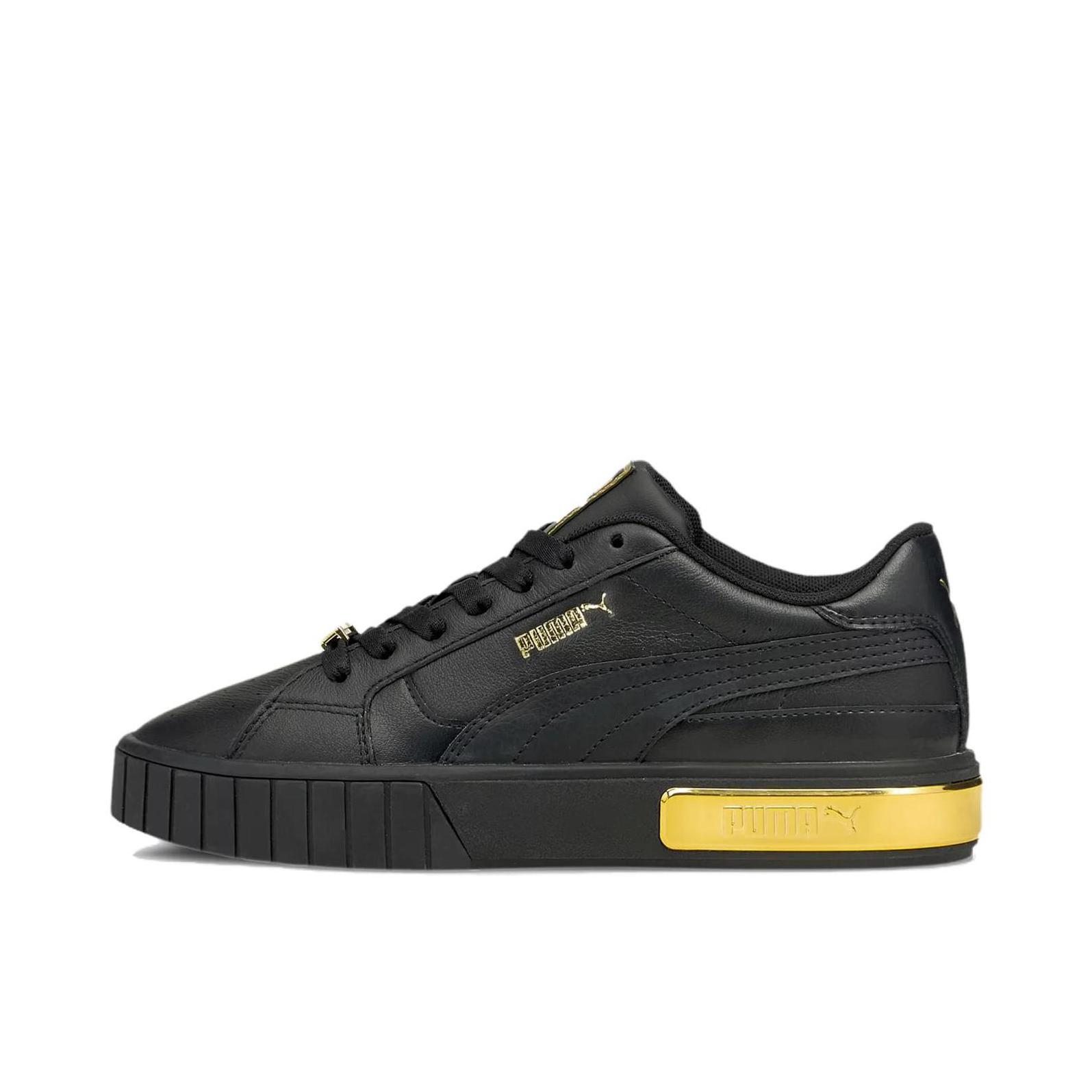 推荐商品：Puma/彪马 Cali 板鞋 时尚复古减震回弹增高防滑耐磨舒适透气厚底 黑/金标
