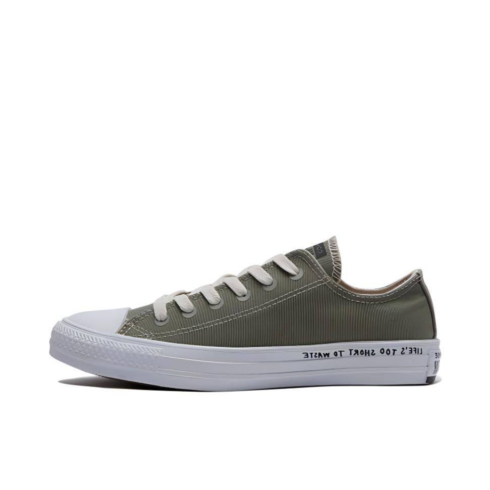 推荐商品：Converse/匡威 Chuck Taylor All Star 帆布鞋 常青款轻便防滑耐磨百搭复古圆头减震贴合高帮 Olive 军绿/环保系列Low