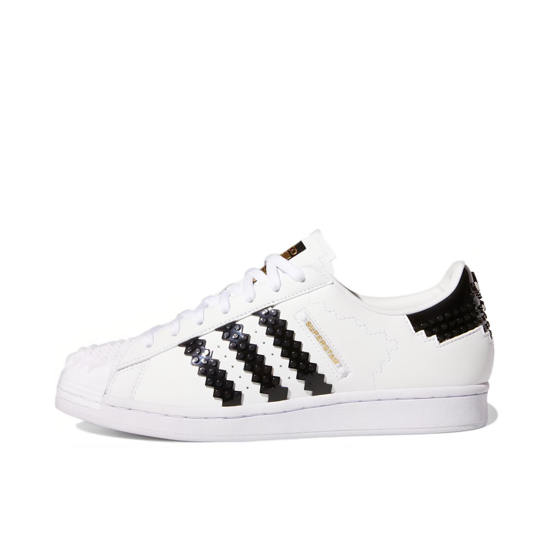 推荐商品：【宋雨琦同款】 adidas Originals Superstar 板鞋 轻便贝壳头薄底舒适百搭耐磨复古 LEGO联名/白色/黑色/波浪