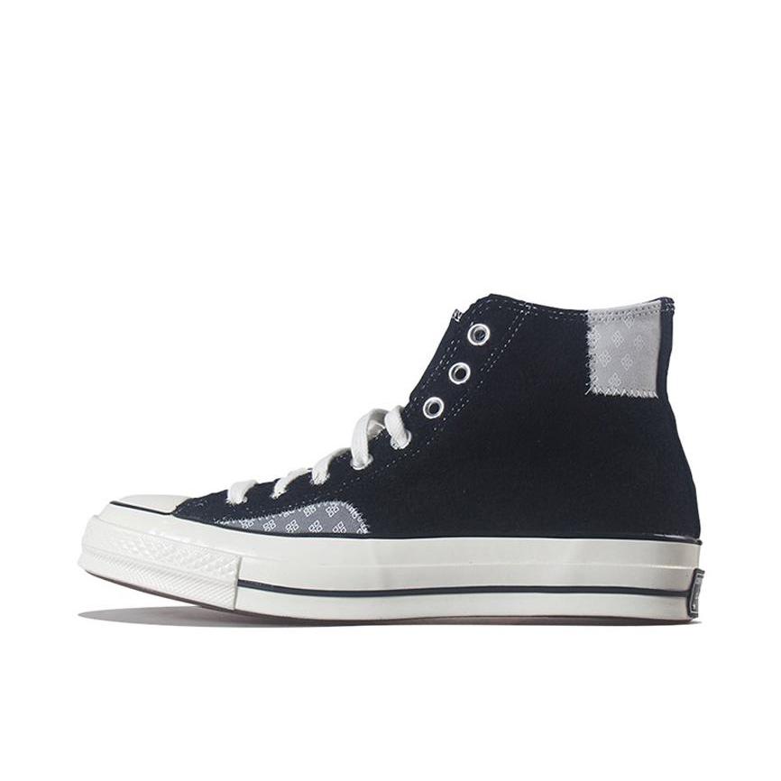 推荐商品：Converse/匡威 1970s 帆布鞋 圆头防滑经典复古轻便时尚拼接百搭 黑色/灰色补丁