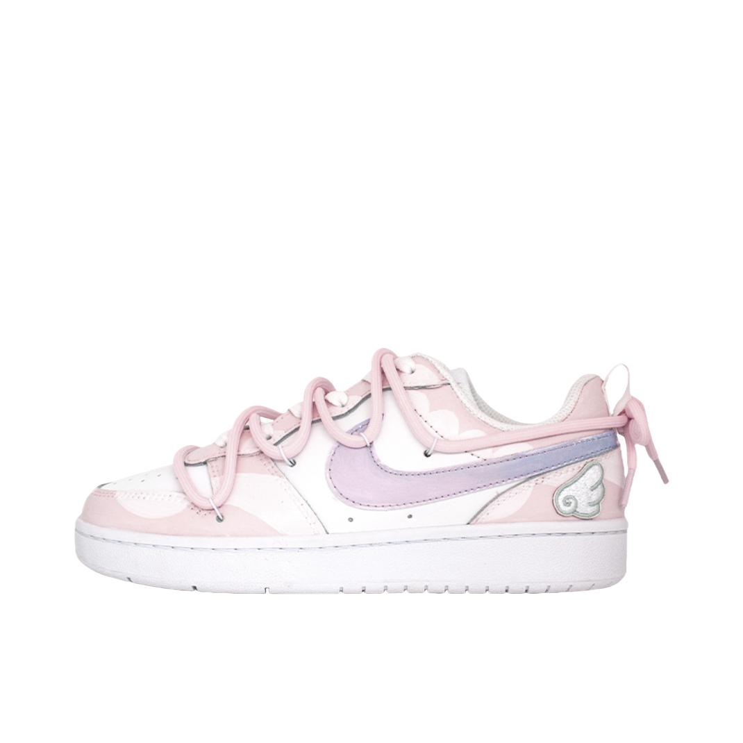 推荐商品：【定制球鞋】 Nike Court Borough 2 板鞋 包裹性增高减龄解构风合成革美式防滑复古轻便 女款/少女心卡通