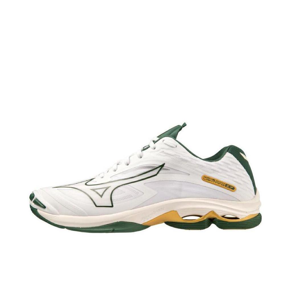 推荐商品：Mizuno/美津浓 Wave Lightning Z7 透气 减震回弹 防滑耐磨 舒适织物 圆头 排球鞋 白色/绿色/黄色