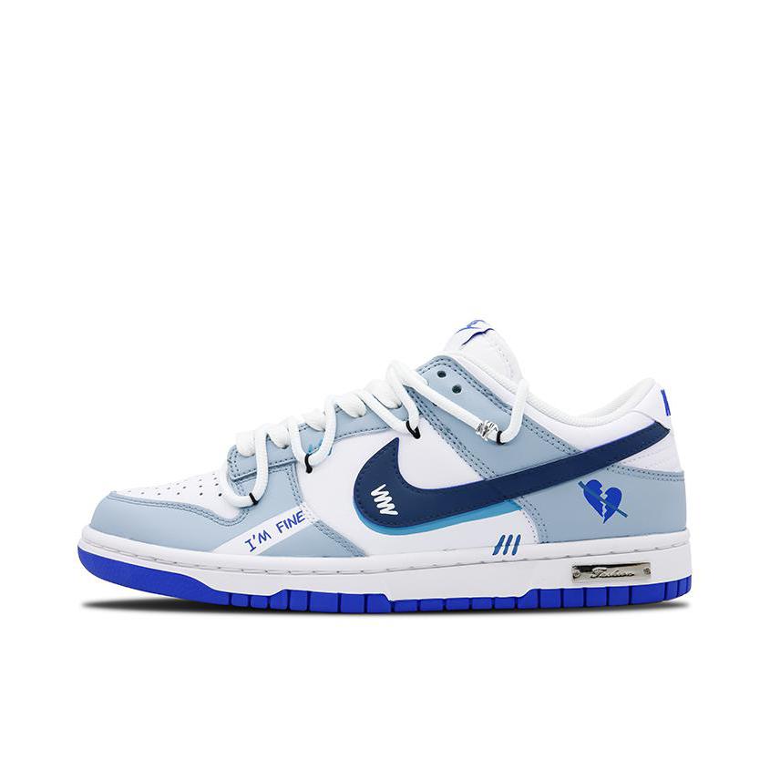 推荐商品：【定制球鞋】 Nike Dunk 板鞋 平跟系带防滑耐磨做旧高街简约百搭潮流复古美式 男款/剧本式心动