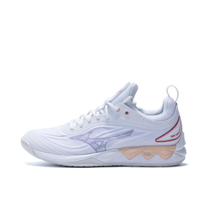 推荐商品：Mizuno/美津浓 WAVE LUMINOUS 3 室内 比赛 缓震软弹贴合型 排球鞋 白色/紫色/粉色