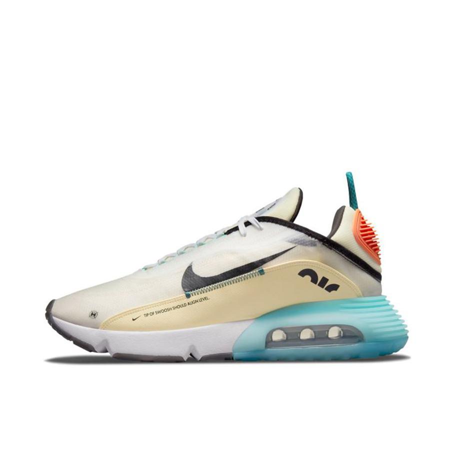 推荐商品：Nike Air Max 2090 跑鞋 缓震耐磨轻便透气潮流休闲舒适织物运动圆头回弹 白色/黄色/蓝色