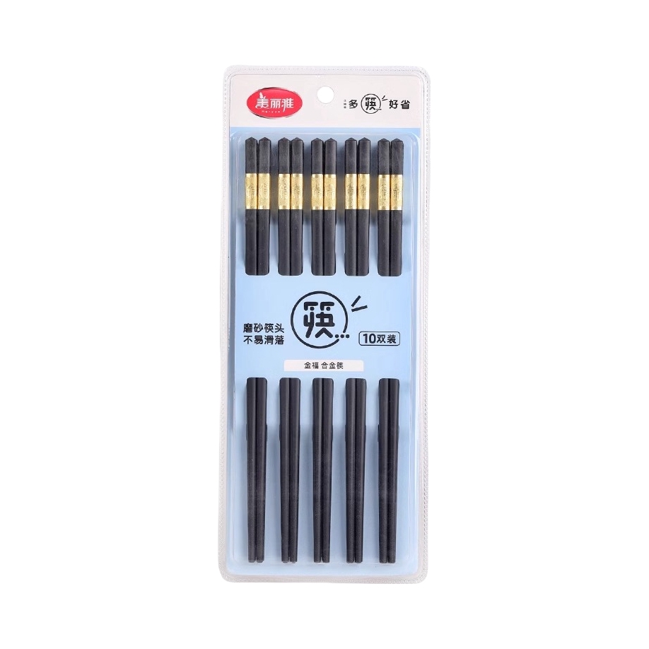 推荐商品：美丽雅 HC87200 铁木合金原竹制 加长款 筷子