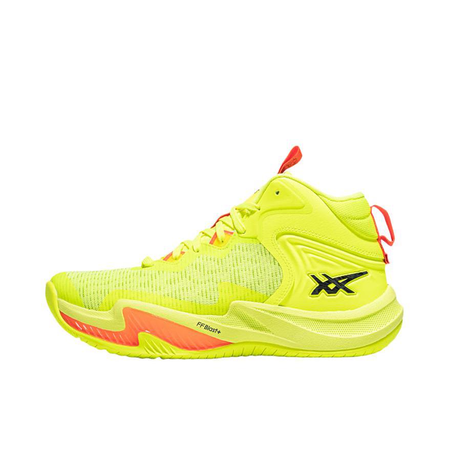 推荐商品：Asics/亚瑟士 NOVA SURGE 3 PARIS 轻量 防滑 橡胶 中帮 篮球鞋 黄绿色