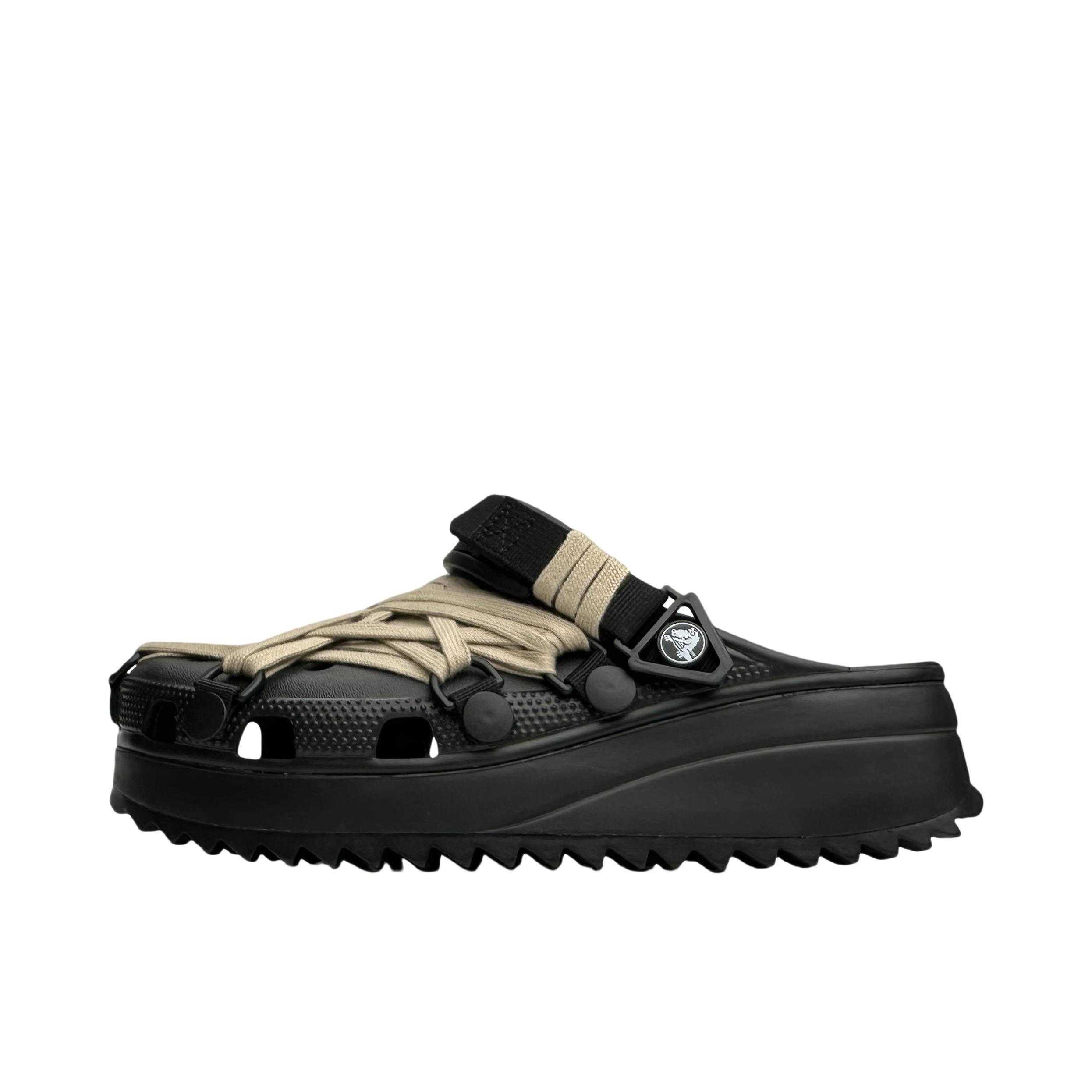 推荐商品：【定制鞋】Crocs/卡骆驰 Classic Hiker 绑带 运动 踩屎感 厚底 防滑 凉鞋 疯狂绑带