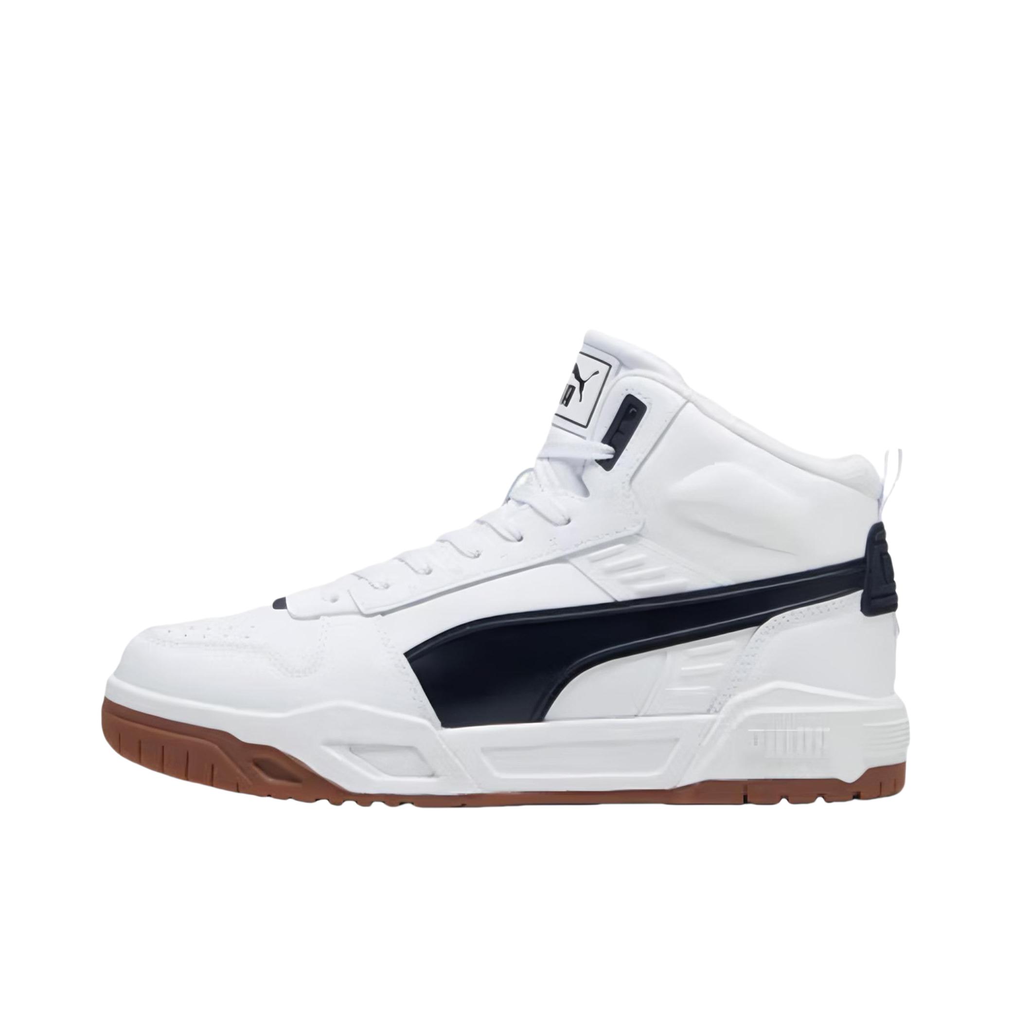 推荐商品：Puma/彪马 REBOUND Tech 板鞋 舒适减震防滑耐磨低帮系带圆头时尚复古 白色/黑色/树胶色