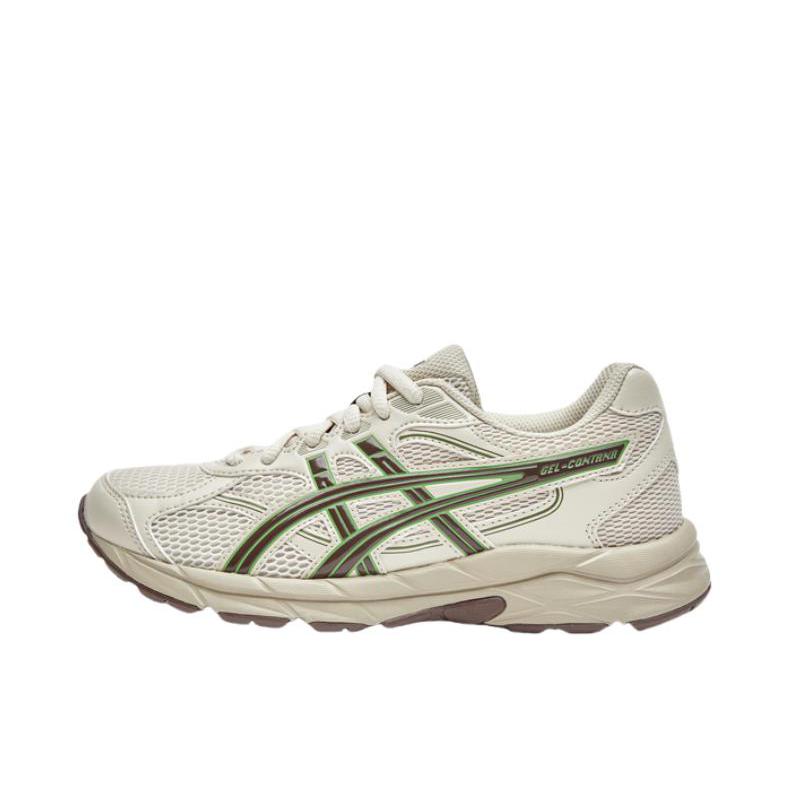 推荐商品：Asics/亚瑟士 Gel-Contana 缓震回弹 灵敏 舒适透气 防滑耐磨 轻便 百搭 支撑 合成革 跑鞋 GS/灰色/绿色