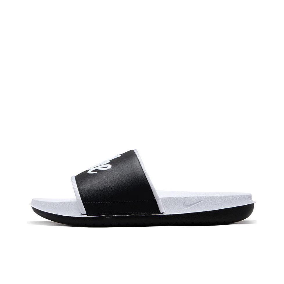 推荐商品：Nike Offcourt Slide Mix 舒适轻便 防滑 支撑 简约时尚 一字 拖鞋 黑色/白色