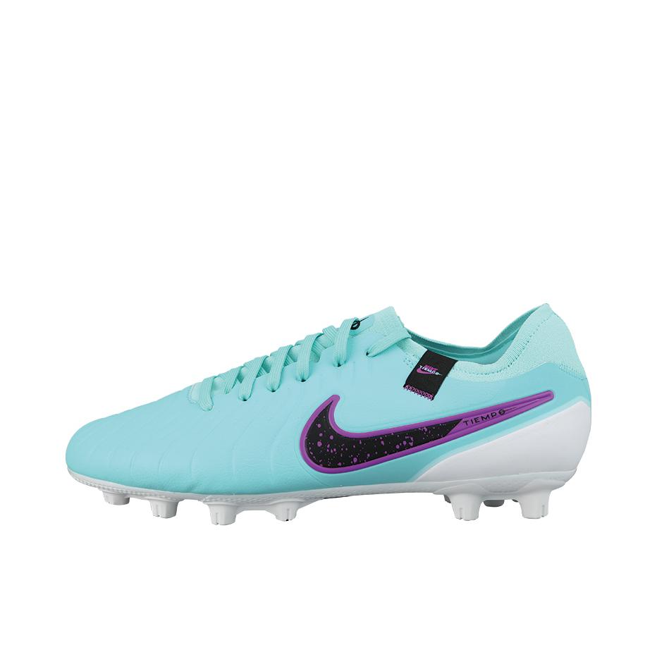 推荐商品：Nike Tiempo Legend 10 Pro HG 次顶级 胶质短钉 坚硬人工草场 足球鞋 宝石绿/黑色/梦幻紫红