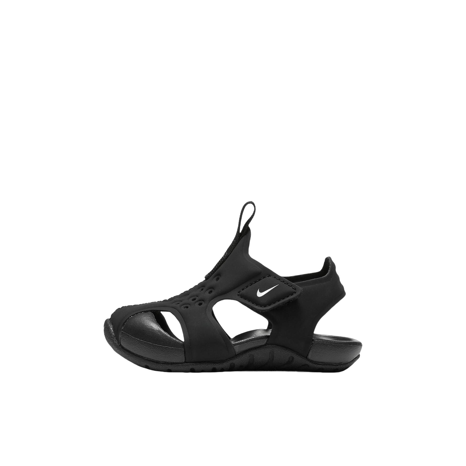 推荐商品：Nike Sunray Protect 2 耐磨防滑 舒适透气 简约沙滩 魔术贴 包头 运动 易穿脱 抗水 婴幼童 凉鞋儿童 婴童/黑色