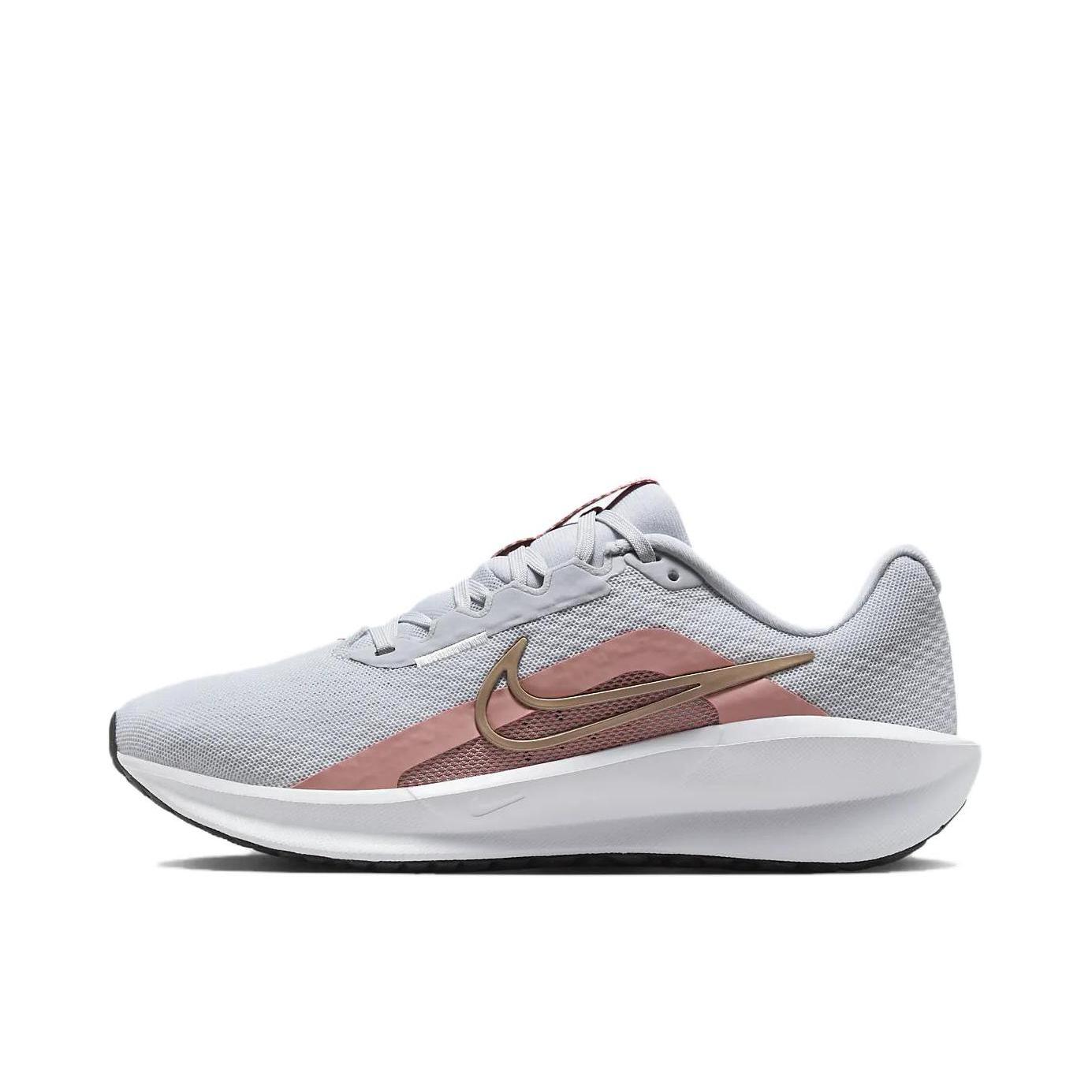 推荐商品：Nike Downshifter 13 跑鞋 减震透气支撑织物短跑轻便训练 白色/星尘红/黑色/红古铜