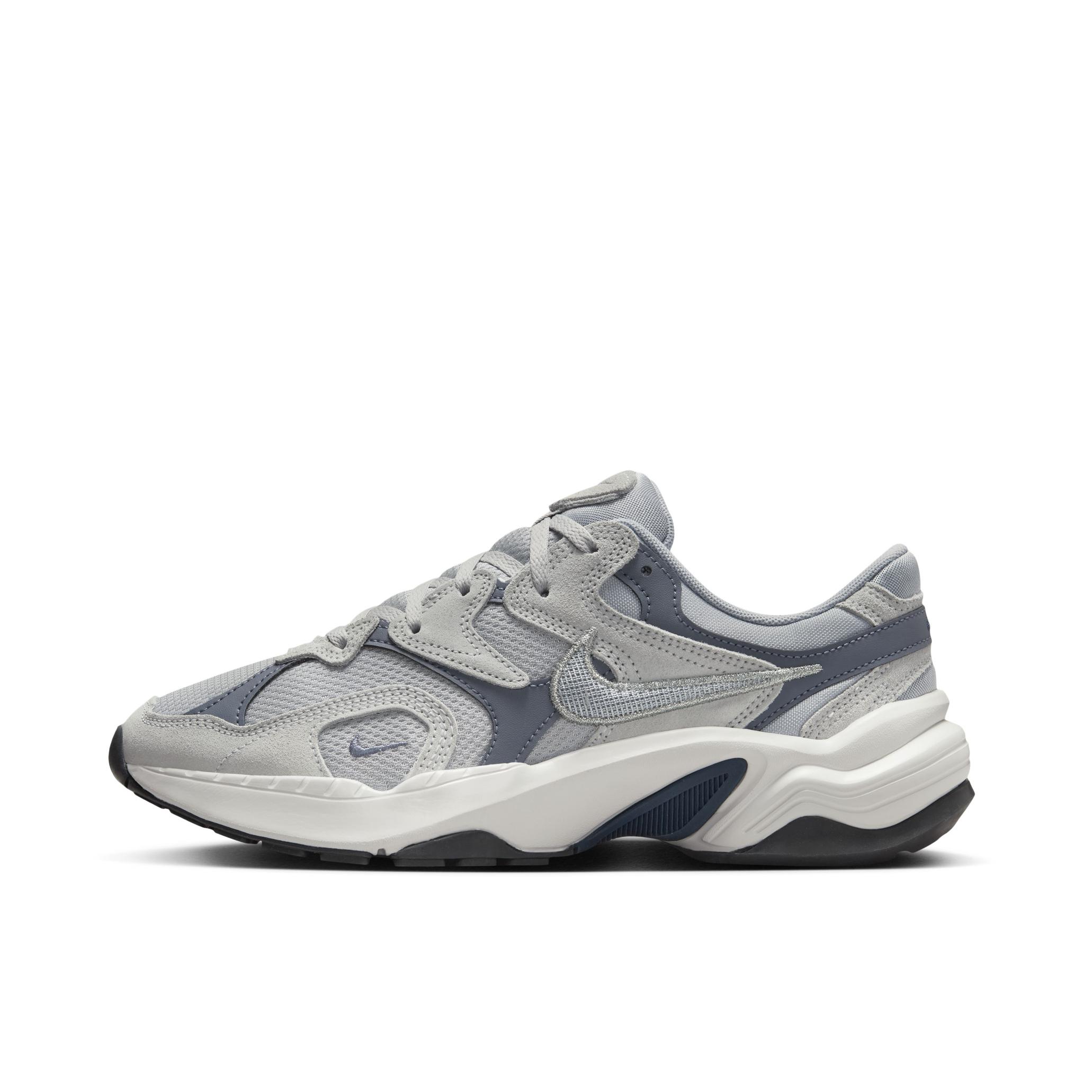 推荐商品：Nike AL8 跑鞋 减震防滑耐磨透气网布抓地舒适百搭简约复古轻便流光风 女款/狼灰/金属银