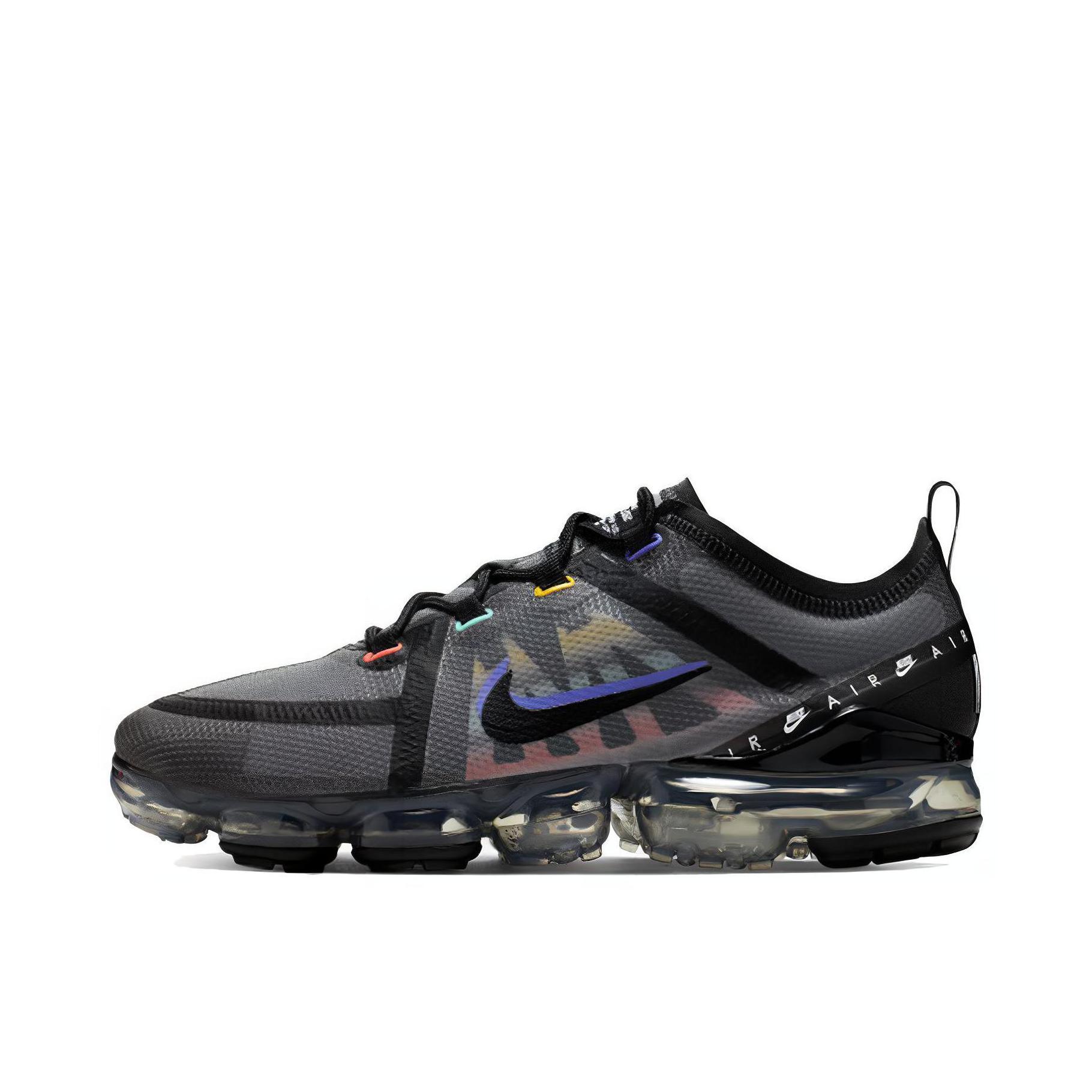 推荐商品：Nike Air VaporMax 2019 跑鞋 全掌气垫减震回弹防滑耐磨织物网布支撑运动 Black/Gold/Grey 黑/大学金/灰
