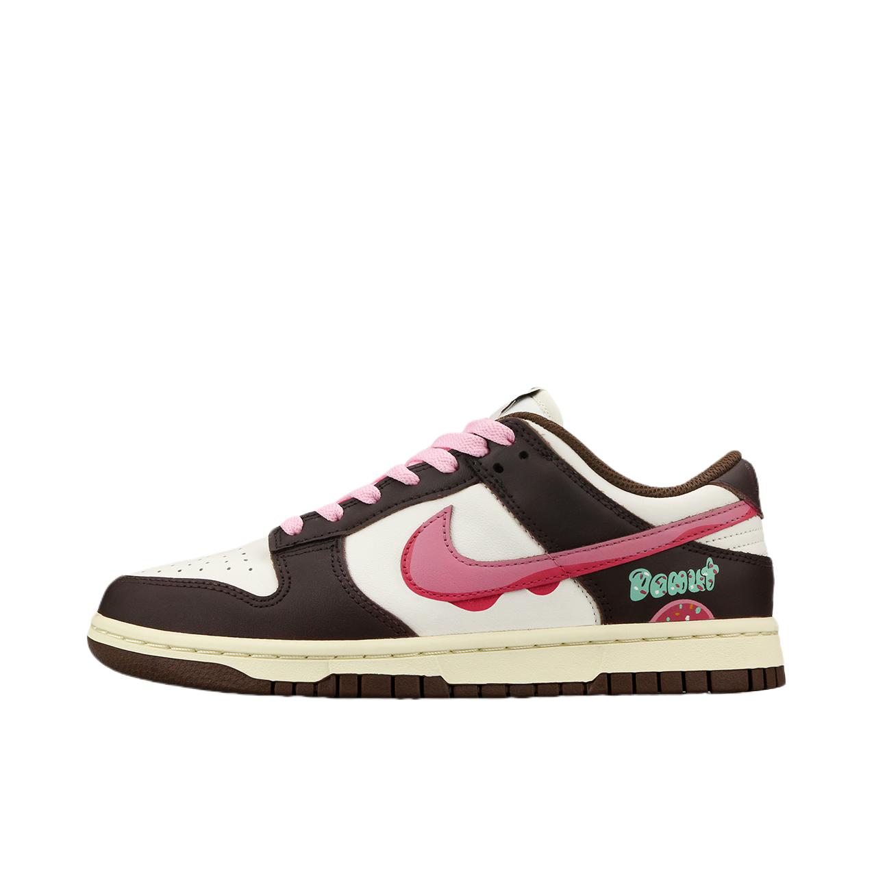 推荐商品：【定制球鞋】 Nike Dunk 板鞋 平跟系带防滑耐磨做旧高街简约百搭潮流复古美式  女款/甜甜圈