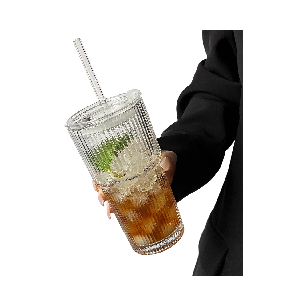 推荐商品：KL kl4113 600ml 大容量咖啡吸管玻璃杯