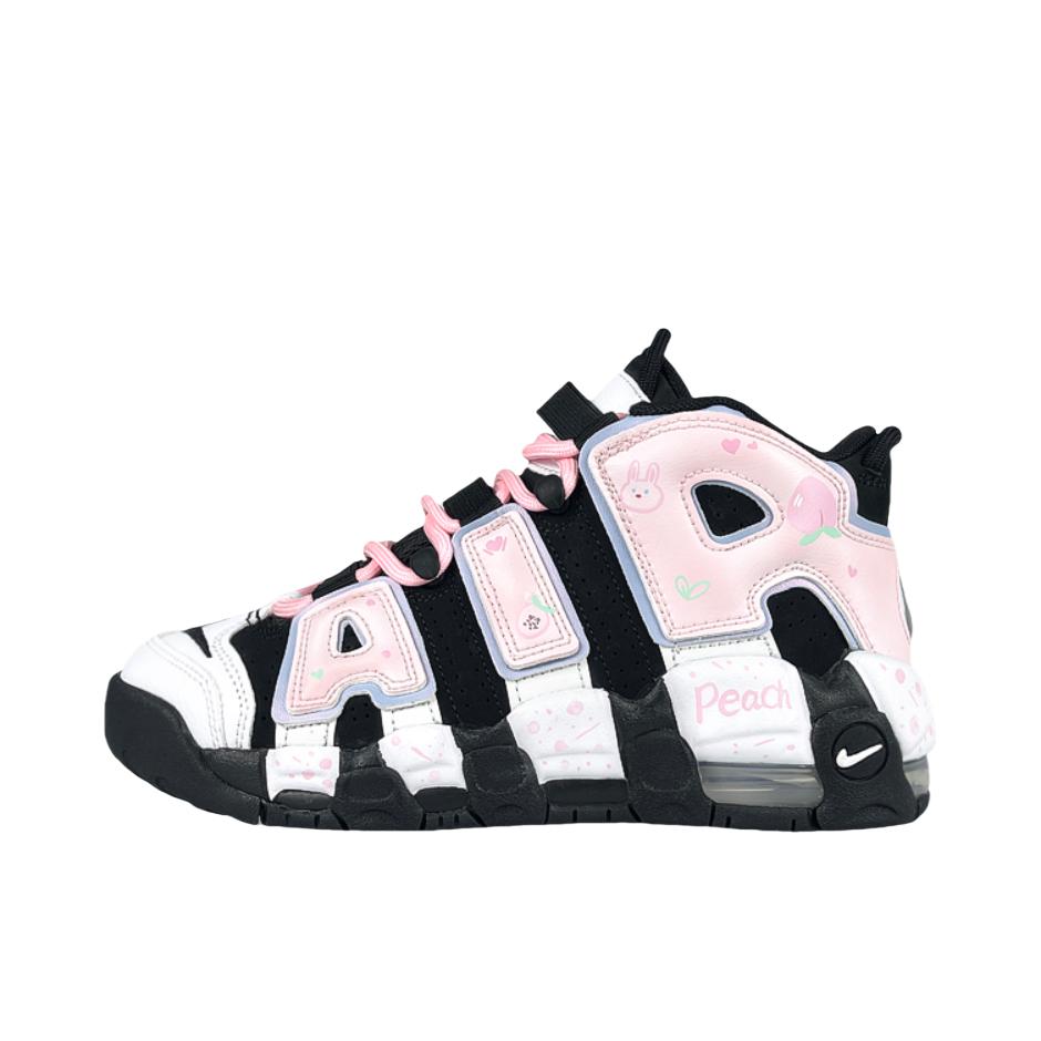 推荐商品：【定制球鞋】Nike Air More Uptempo 复古 系带 平跟 运动休闲鞋 女款/桃气兔