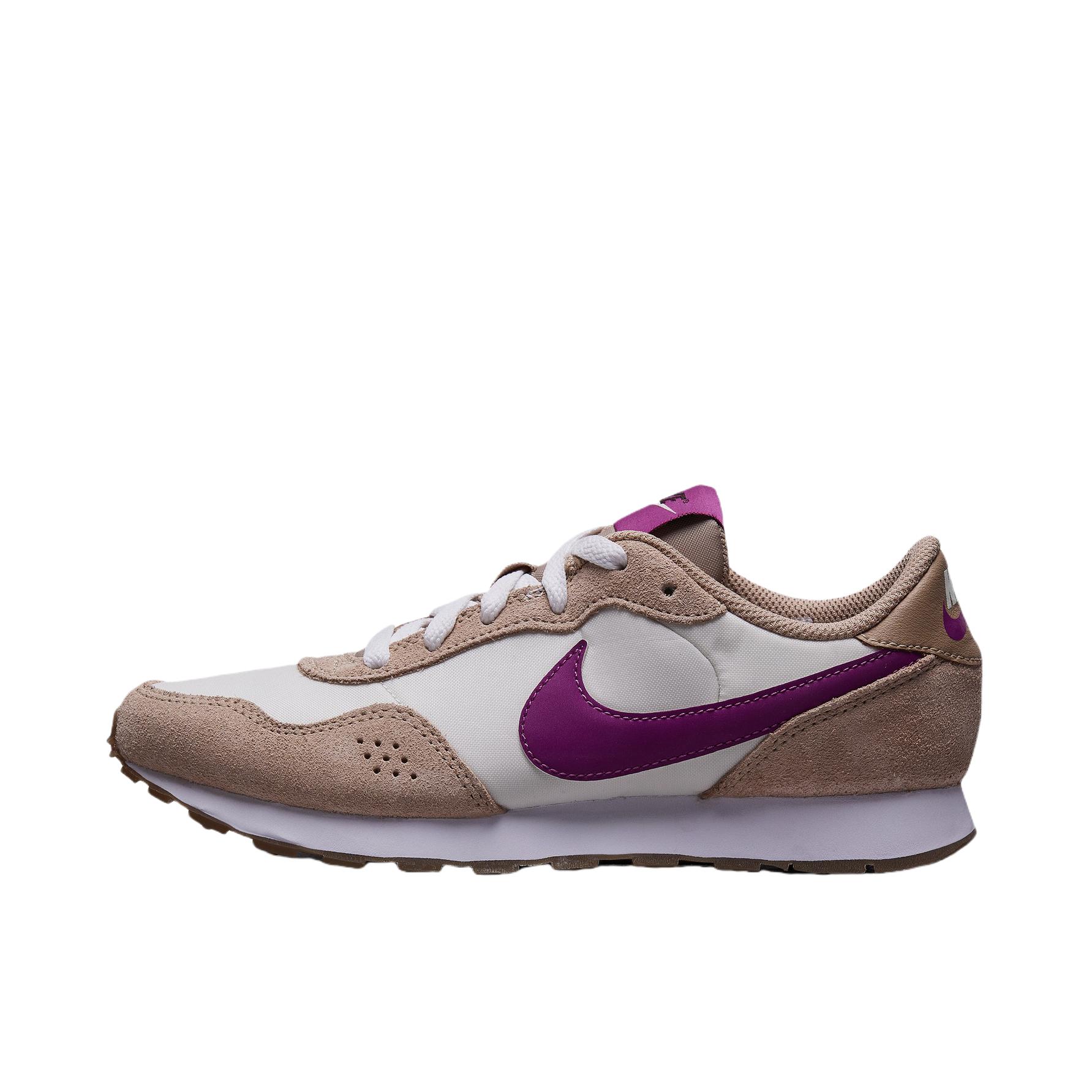 推荐商品：Nike MD Valiant 跑鞋 复古舒适减震防滑耐磨轻便透气跑鞋风 大童/麻黄/热辣紫红/淡象牙白/橡皮中褐