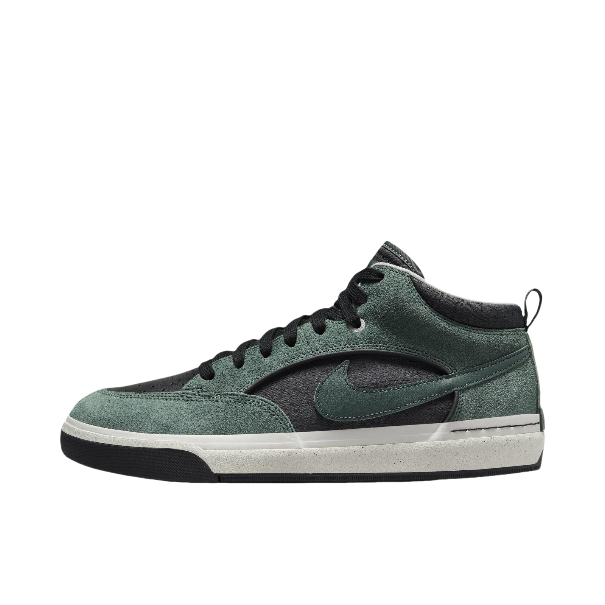 推荐商品：Nike SB React Leo 运动休闲鞋 耐穿抓地防滑缓震透气稳定舒适百搭潮流复古胶底 绿古色/黑色/煤黑/浅银色
