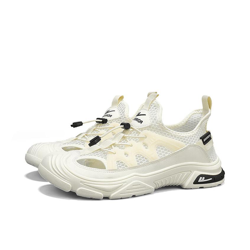 推荐商品：回力 薄款 网面透气 耐磨软底 时尚简约 外穿 一脚蹬 跑鞋 米白色