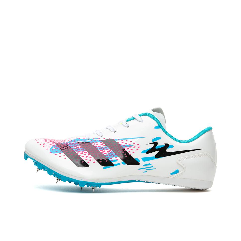 推荐商品：双星 跑鞋 减震防滑耐磨轻便低帮回弹田径跳远体测训练 WDSM-95026 白色/蓝色