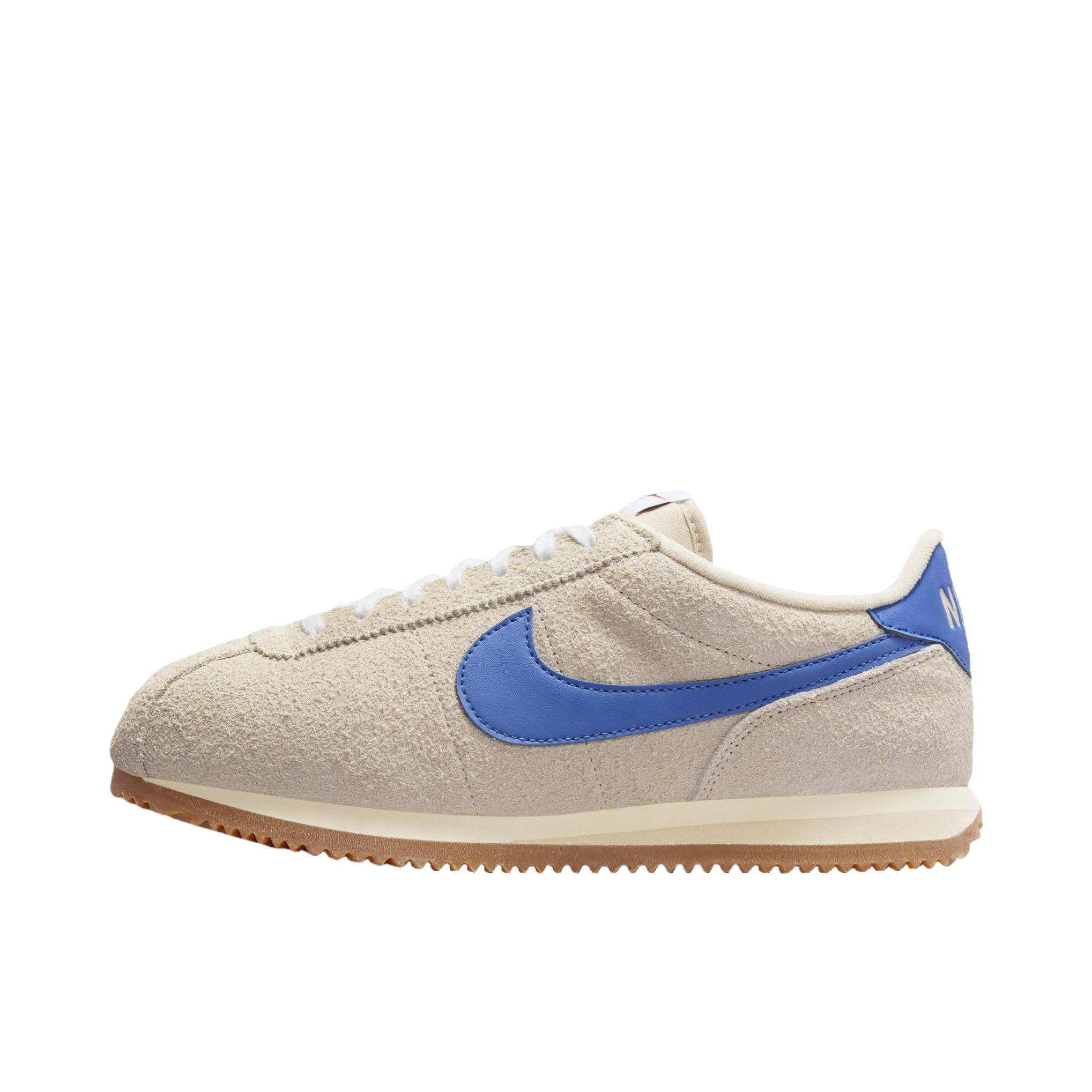 Nike Classic Cortez 阿甘鞋 跑鞋 防滑耐磨缓震透气轻便抓地舒适低帮耐穿贴合 沙堆白/游戏宝蓝
