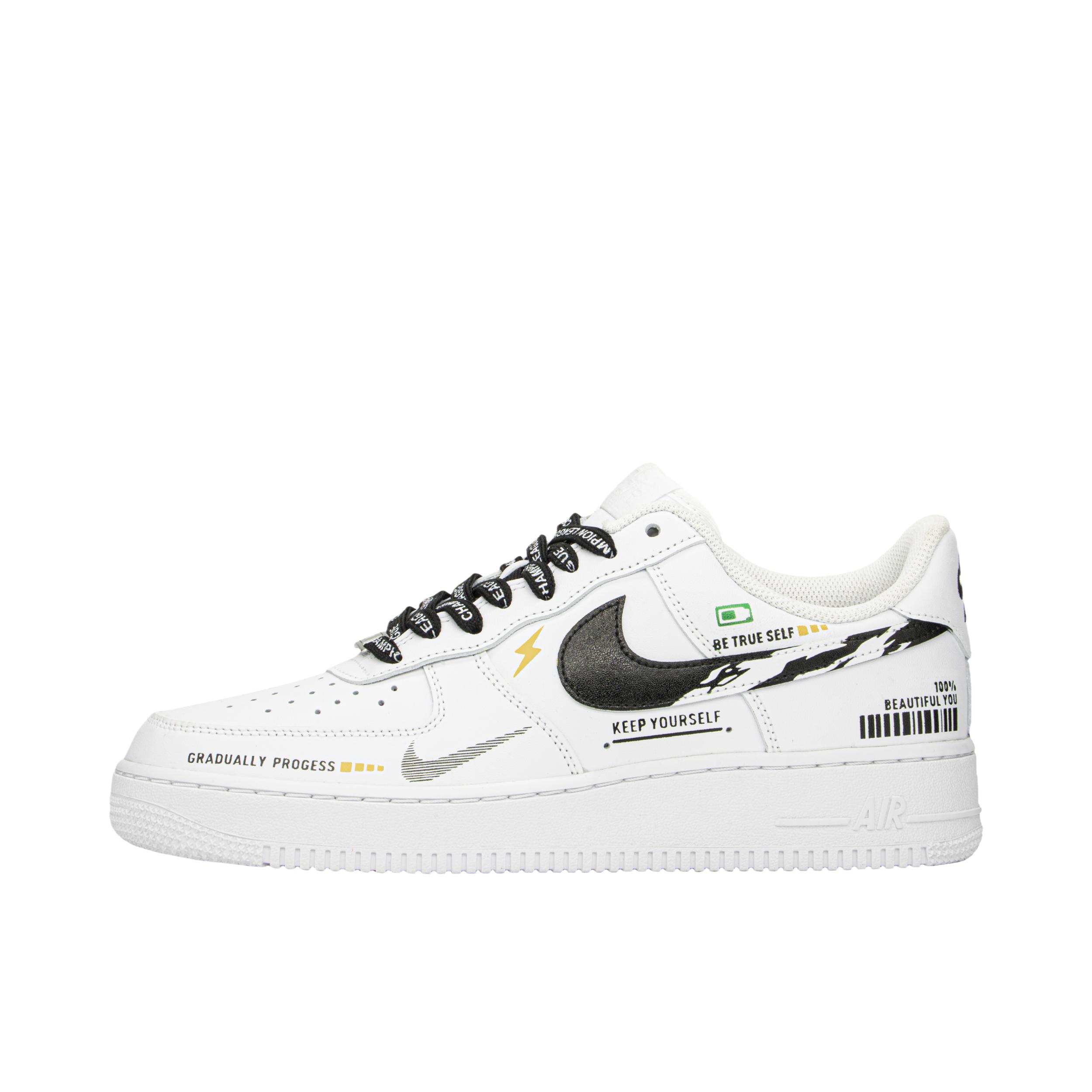推荐商品：【定制球鞋】Nike Air Force 1 板鞋 舒适轻便防滑耐磨包裹性合成革防水复古简约增高 关联网