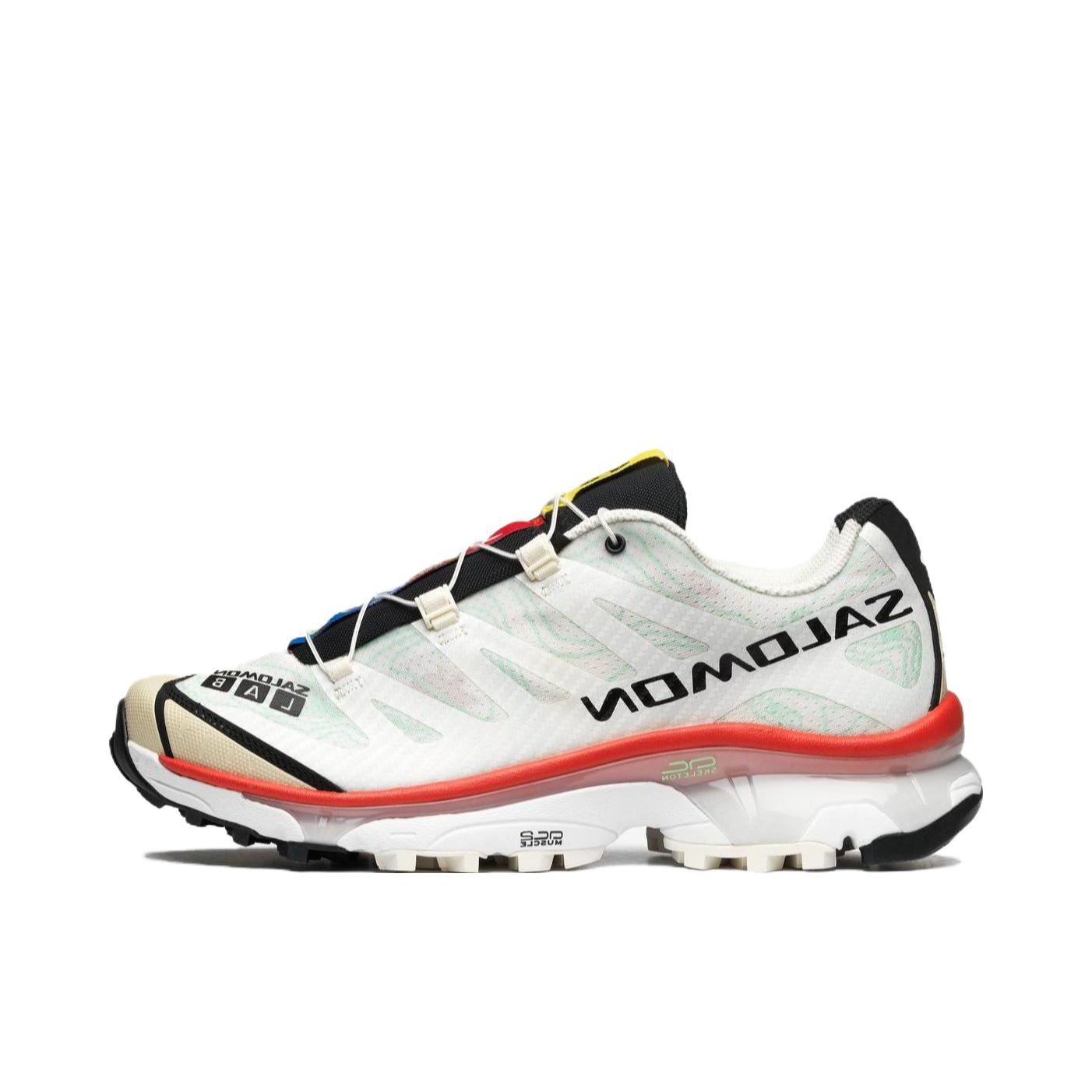 推荐商品：Salomon/萨洛蒙 XT-4 OG 包裹性 减震回弹 网布透气 防滑耐磨 越野 户外休闲鞋 白色/橙色